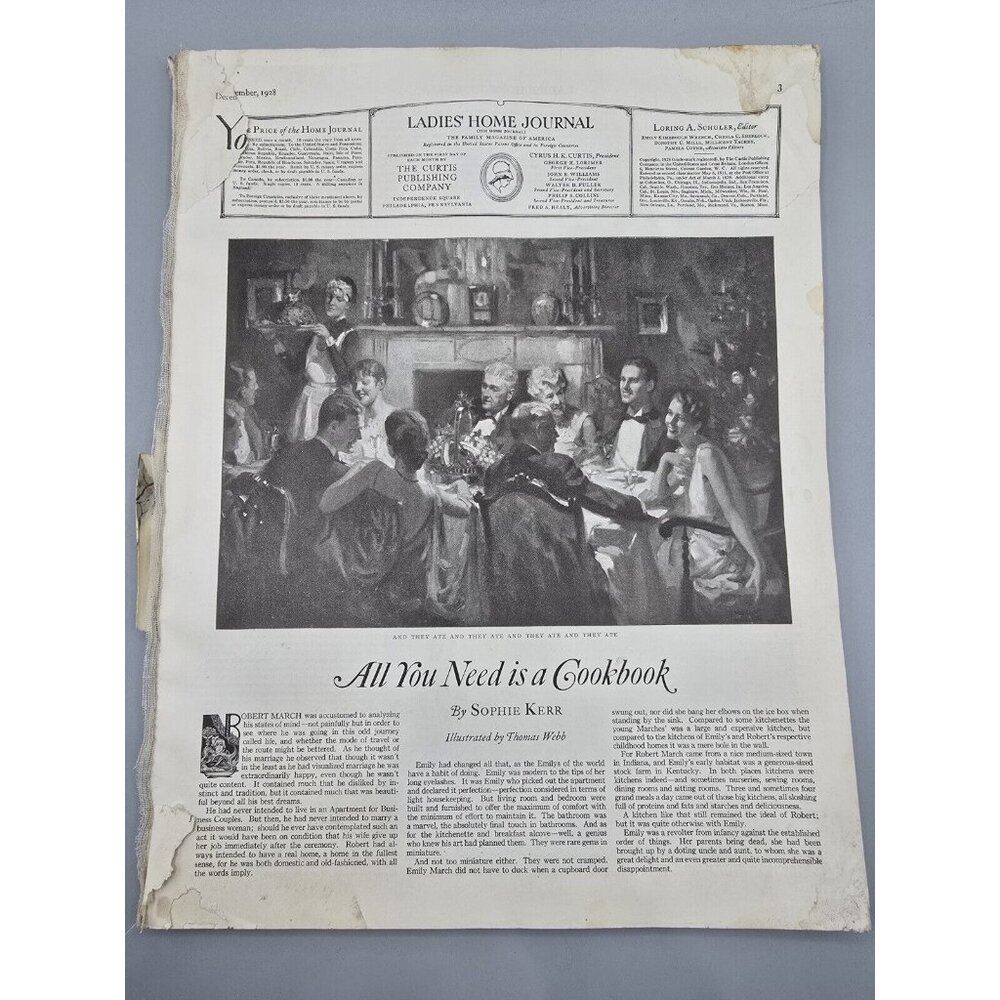 1928 December LADIES HOME JOURNAL Kewpie Ad MAGAZINE NICE ADS - 172 Pages *Read*